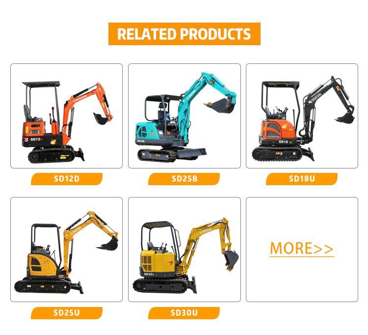 Chinese Cheap 1.6ton Mini Rubber Crawler Excavator for Sale