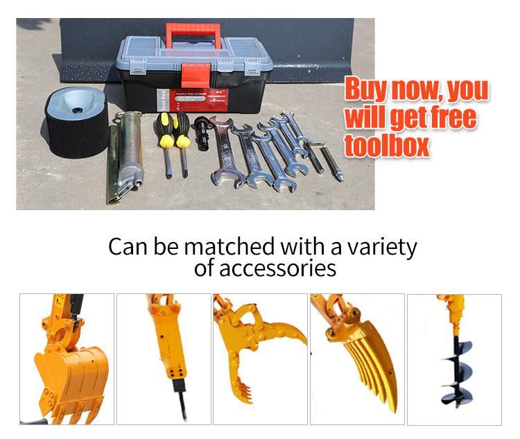 Micro Excavator Mini Excavator Small Digger with Crawler
