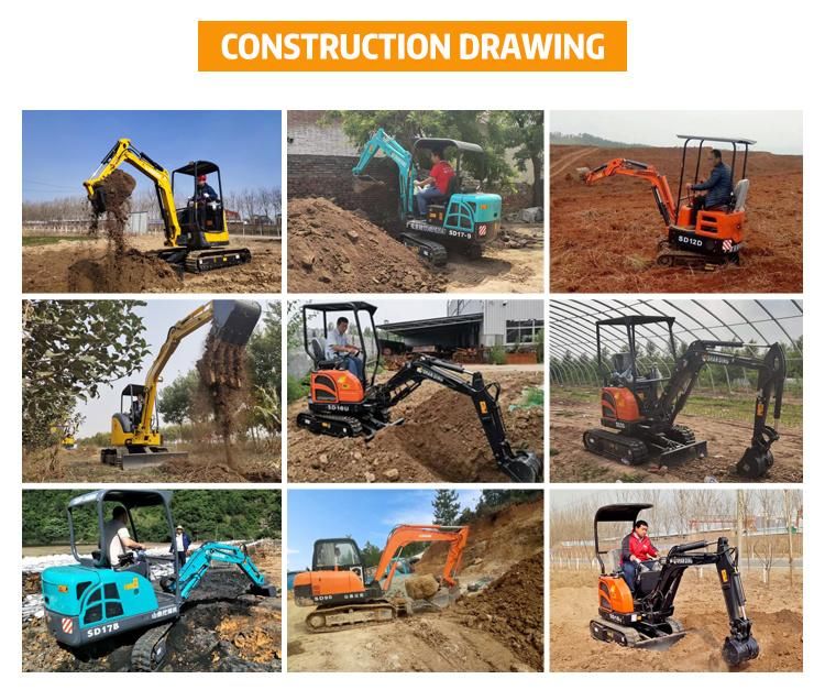 Shanding 1.6ton Cheap Mini Excavator