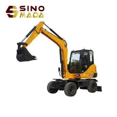 China Hydraulic Excavator 6 Ton Mini Wheel Excavator Xe60wa