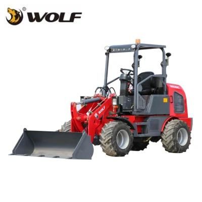 China Multifunctional 1t Mini Wheel Loaders with Bucket/Fork/Auger Attachments