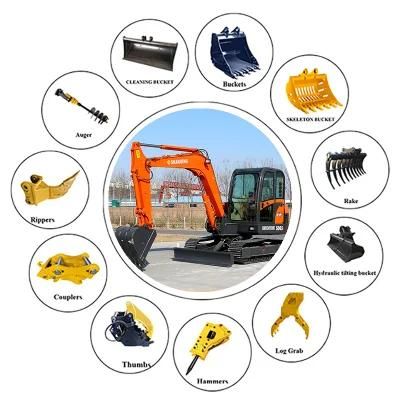 Cheap Price 6ton Mini Excavators Mini Digger Excavator Earth-Moving Hydraulic Crawler Excavator