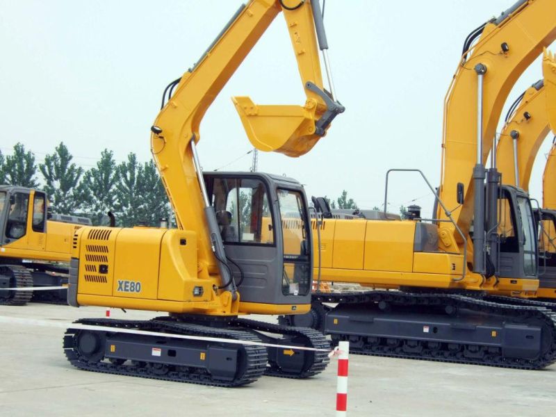 8 Ton Small Hydraulic Excavator (XE80D) with Auger