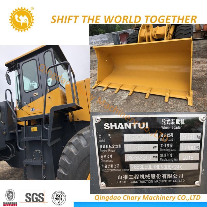 Shantui SL50W 5tons Diesel Engine Wheel Loader with 3m3 Bucket