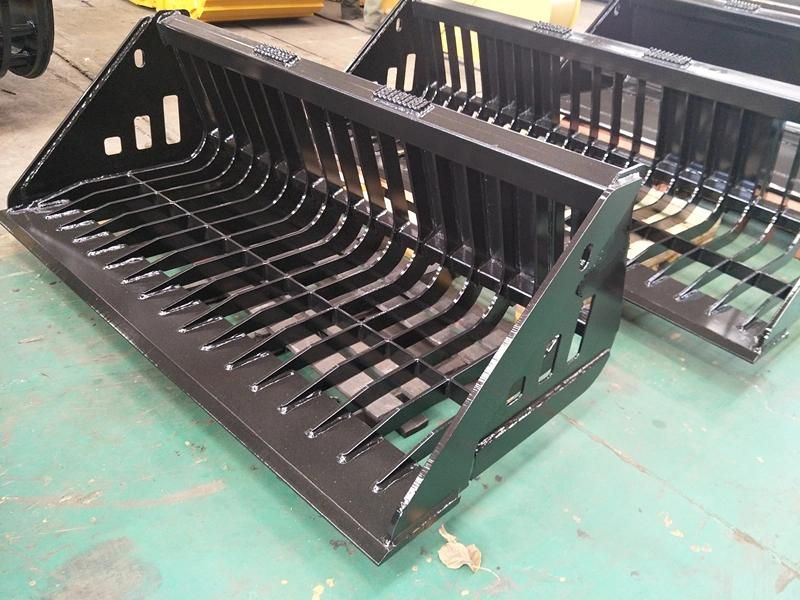 Skid Loader Rock Bucket Attachment