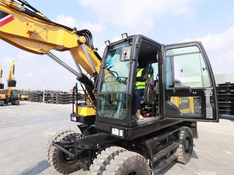 China Top Brand Small Excavators Wheels Xe60wd 6 Ton Wheel Excavator for Sale