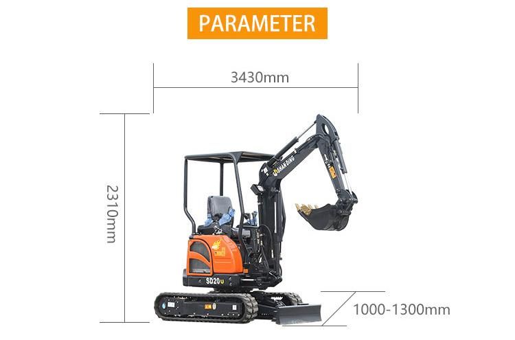 Shanding Brand Post Hole Digger China Mini Excavator