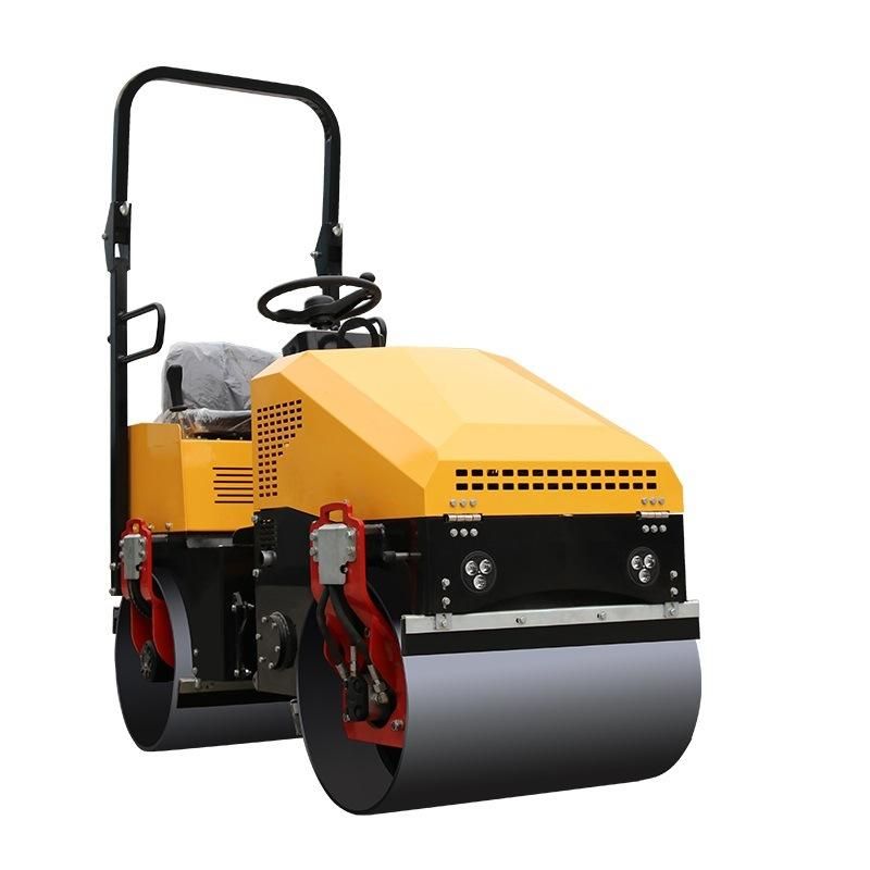 New 2.5ton Double Drum Hydrostatic Transmission Electromagnetic Clutch Hydraulic Vibrating Asphalt Cement Small Roller by Gasoline Engine or Diesel Engine
