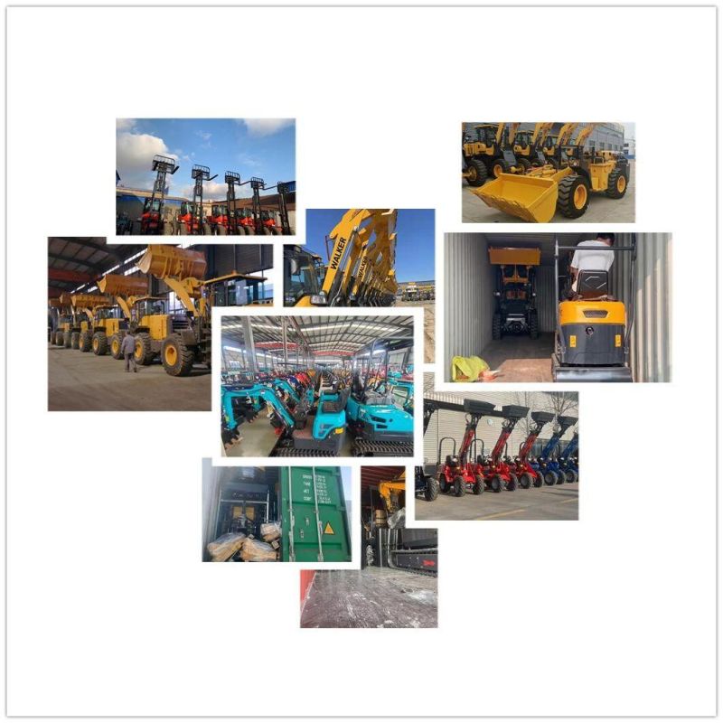 China Factory Wholesale 1/1.2/1.5/2/2.5 Ton Small Wheel Loader Small Forklift Skid Steer Loader 4WD Front Loader CE Certification Euro 5 Engine Construction Sit