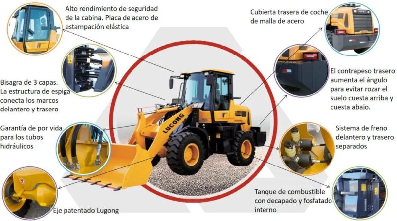 Lugong Cargador Compacto Maquinaria Agricultura