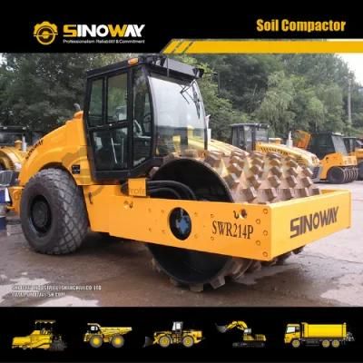 China Popular 14ton Single Drum Vibratory Road Roller with Padfoot Drum