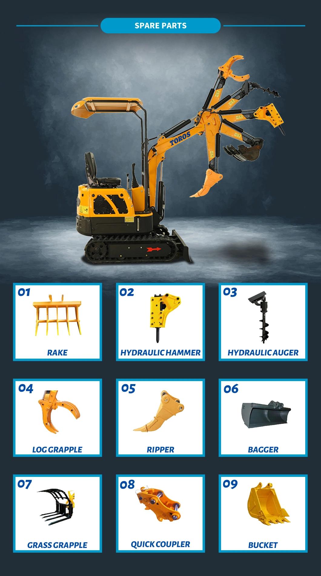 1ton Compact Hydraulic Micro Excavator