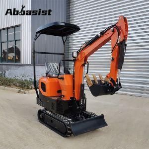 Chinese 1.0t garden hand digger Mini earth moving equipment Crawler auger drive new Excavator With Pallet Forks For Sale