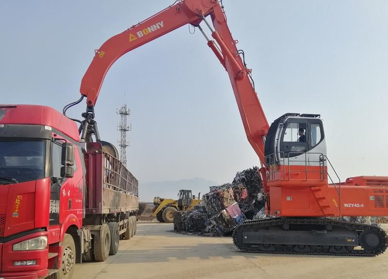 New Wzy42-8c Bonny 42 Ton Hydraulic Material Handler with Rotational Orange-Peel Grapple