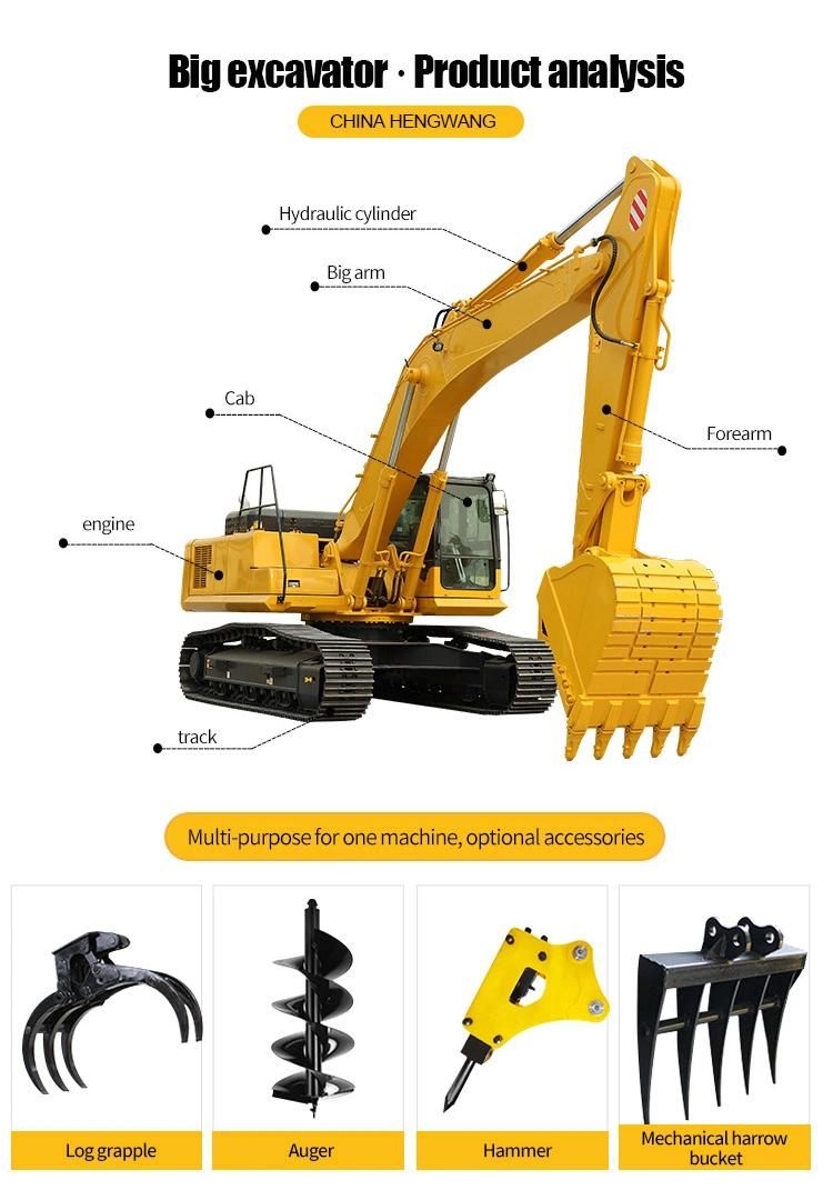 Heavy Bucket Capacity 1.8 Cbm Large Hydraulic Crawler Excavators with CE