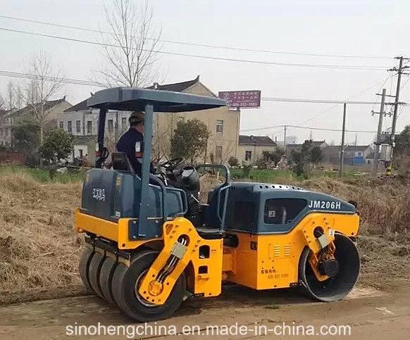 New Road Roller Full Hydraulic Tire Vibratory Compactor 6 Ton Jm206h