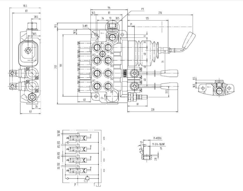 Engineering Machinery Multi-Way Valve Hydraulic Valve