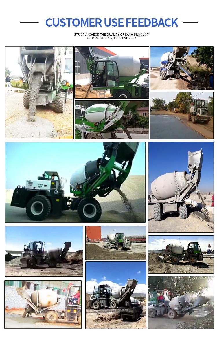 4X4 Drive 2.4m3 Concrete Mixer Truck