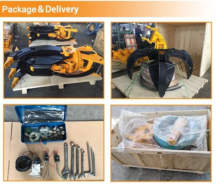Hydraulic Rotating Wood Grapple for Backhoes