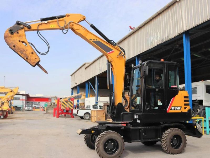China Top Brand Small Excavators Wheels Xe60wd 6 Ton Wheel Excavator for Sale