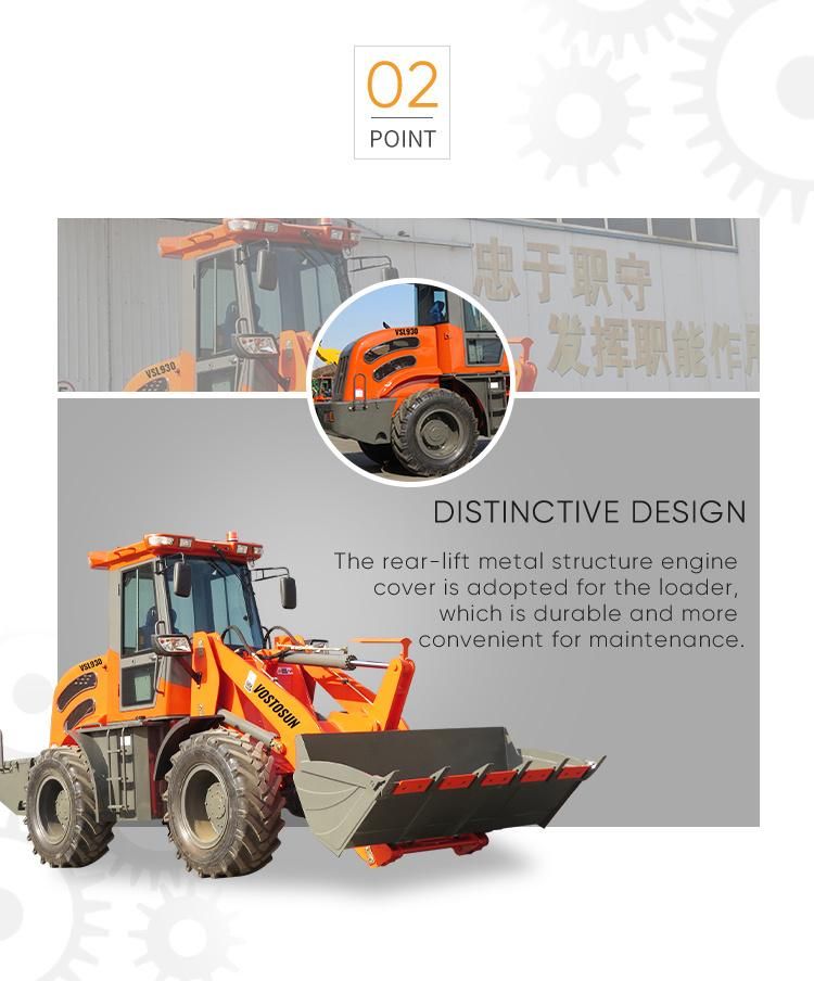 The Best-Selling Building Construction Use Front Mini Wheel Loader Smallest Turning Radius Rops Fops