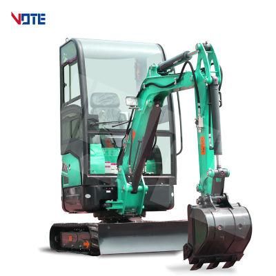 Cheap Price 2 Ton 0.04m3 Bucket Mini Crawler Excavator with Stretched Track Micro Bagger with Different Tools