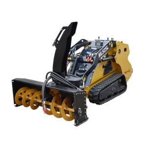 Skid Steer Loader Mini Loader with Snow Blower and 25HP Kubota Diesel Engine