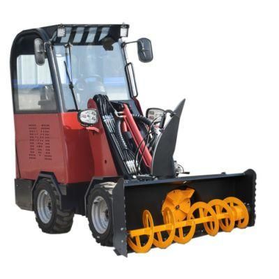 0.6 Ton EPA CE Engine Farm Small Front Construction Equipment Machinery Mini Wheel Loader with Snow Blower for Sale