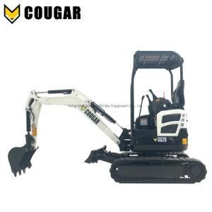 Lightweight, Stable, Responsive, Mini Excavators 2.0ton/ Cougar Cg20 (Canopy&zero tail) Backhoe Crawler