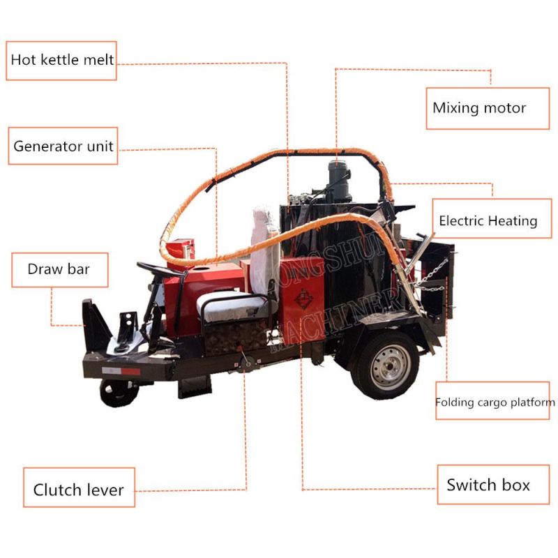 Driveway Asphalt Pavement Crack Joint Sealing Repair Machine