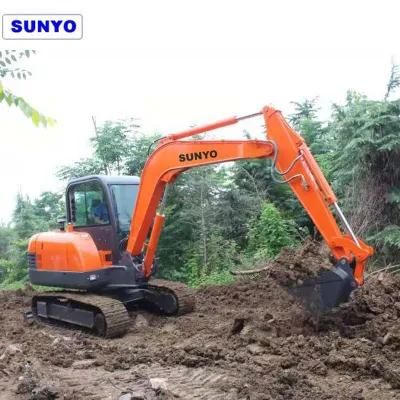 Sy68 Model Sunyo Brand Wheel Mini Excavator Is Mini Loader Crawler Excavator