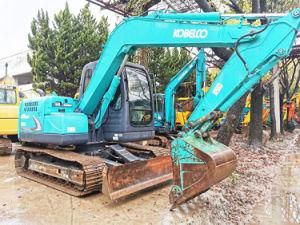 7.5 Ton Internal Combustion Drive Towable Backhoe Crawler Excavator Second Hand Kobelco75