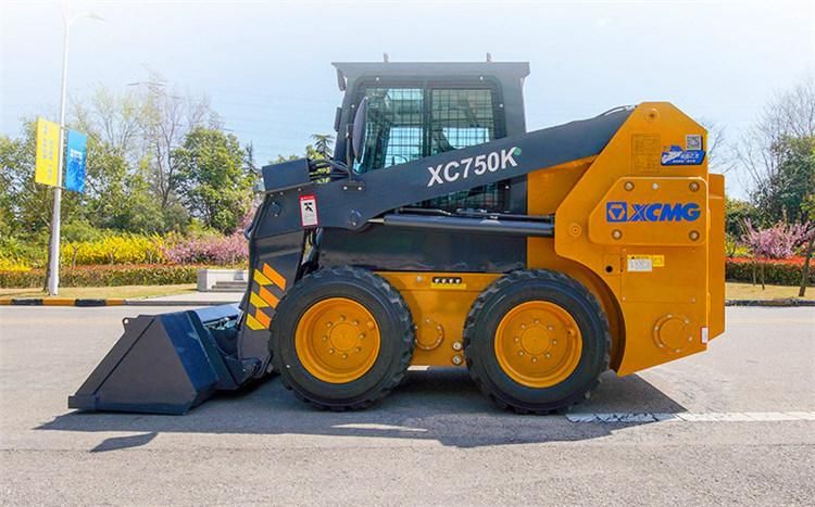 XCMG Official 1 Ton Mini Skid Steer Wheeled Loader Xc750K China Brand New Skid Loader Price