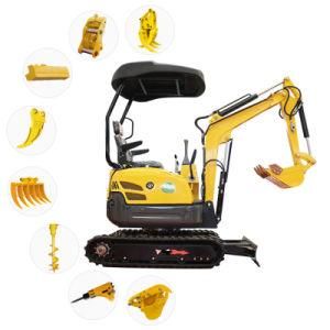 Highest Fuel Efficiency 1.8 Ton Track Walking Bagger Mini Excavator for Sale