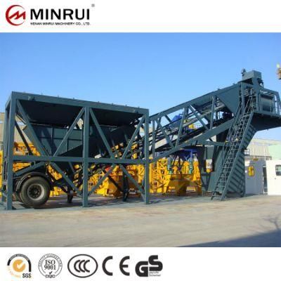 Minrui Group Yhzs75 Mobile Concrete Batching Mixing Plant Price