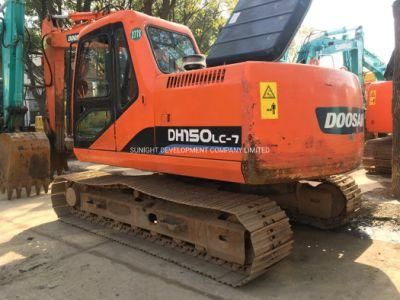 Original Color 15t Doosan Dh150LC-7 Crawler Hydraulic Excavator