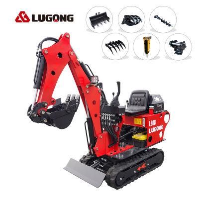 Lugong New Hydraulic Multifunctional Crawler Excavator Lz08 CE Approved