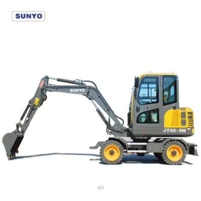 Sunyo Wheel Excavators Jy50-9m Are Hyraulic Excavators, as, Crawler Excavator