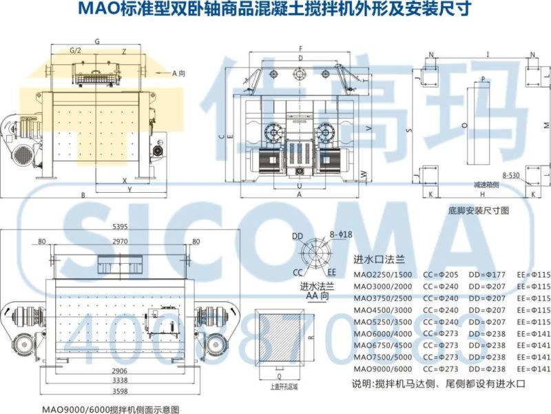 Sicoma Concrete Mixing Machine Mao6750/4500