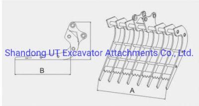 Excavator Tilting Root Rake Tilt Rakes Double Root Rake