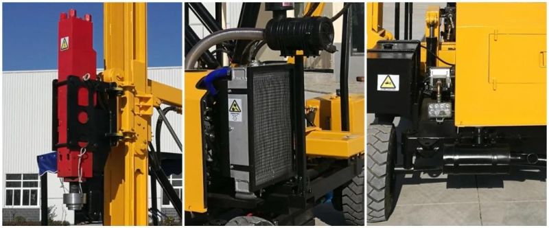 Self-Propelled Hydraulic Piling Machine with Function of Pulling Guardrail Column
