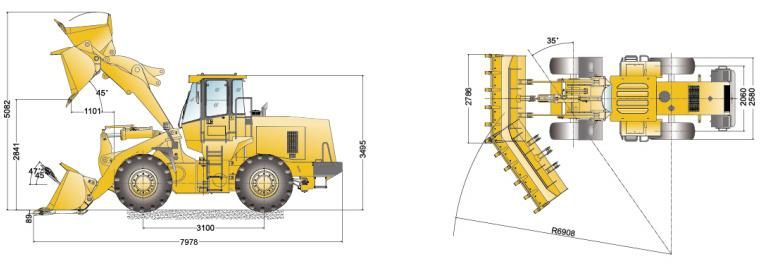 2.3 M Bucket Shovel Wheel Loader China Front End Loader Price