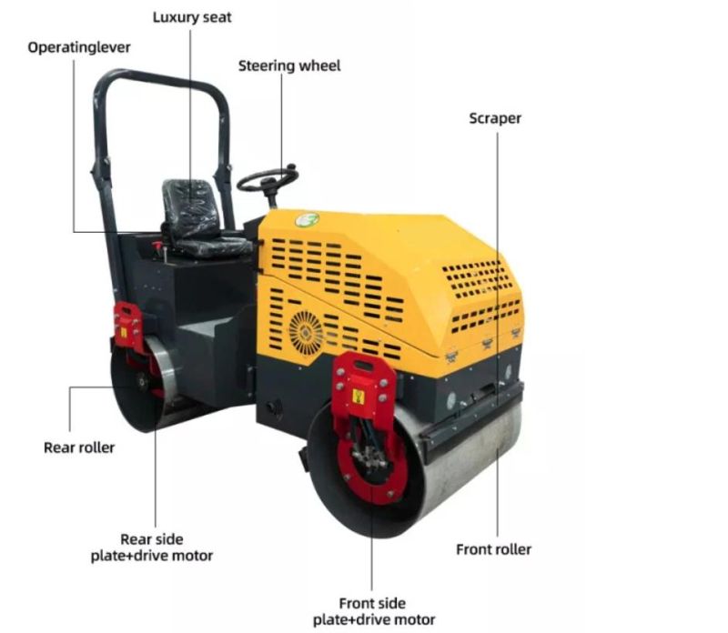 China 2 Ton Road Machine Full Hydraulic Vibratory New Road Roller Price