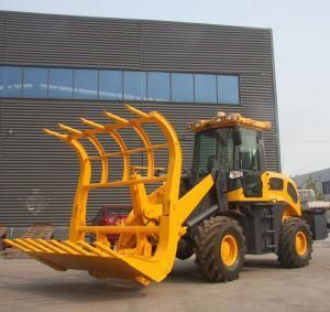 CE certified small Front wheel loader with Rock Grapple with Claws