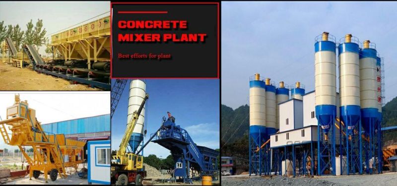 Construction Machinery Concrete Equipment Steel Silo Machine Mobile Cement Ready Plant Concrete Batching and Mixing Plant