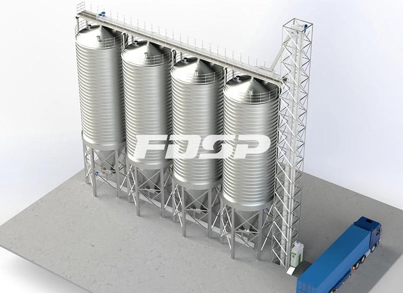 China Most Popular Grain Silo with Stainless Steel Body