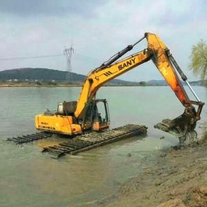 Amphibious Excavator Pontoon Undercarriage for Swamp