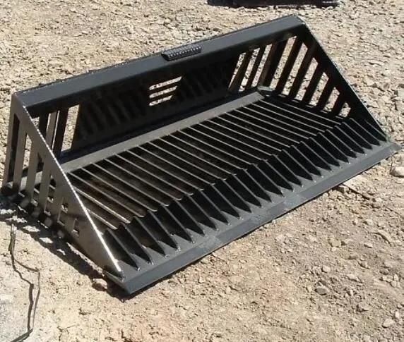 Skid Loader Rock Bucket Attachment