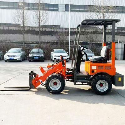 Heracle Good Performance Super Mini Electric Front Loader 0.4 Ton with Pallet Fork