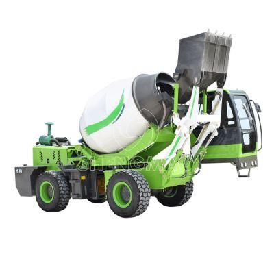 Self Loading Concrete Mixer Truck with Drum Mixer for Villa and Small House